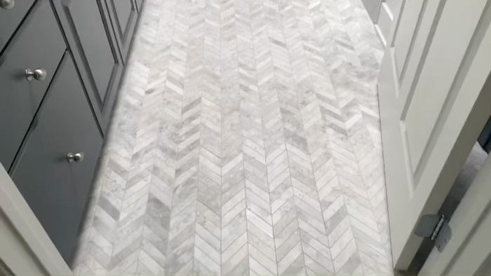 Chevron marble mosaic